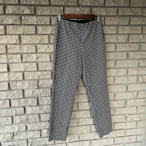 Rag & Bone Navy/White Gingham Plaid Cropped Simone Pants Size 8